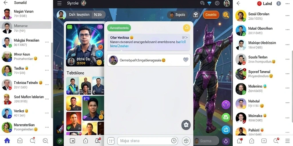 Tampilan menu utama yang futuristik.
