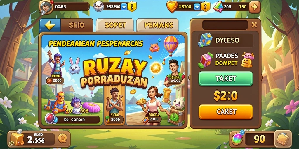 Layar utama game 666FF dengan tampilan karakter yang menarik.