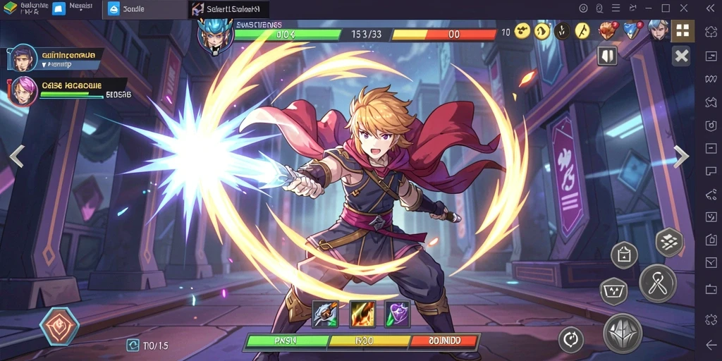 Screenshot menunjukkan level yang penuh warna dan menantang.