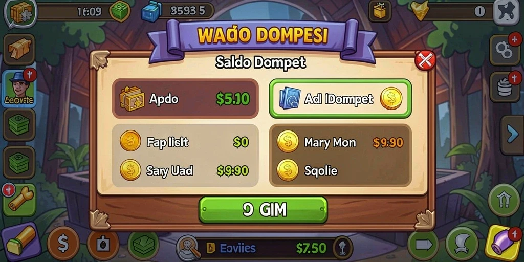 Tampilan awal aplikasi IDRGAME yang menarik.