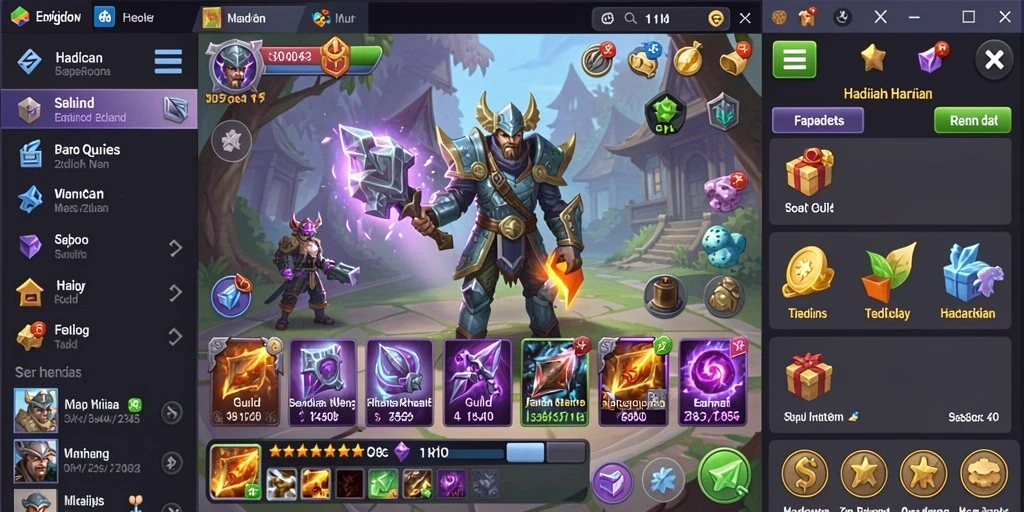 Tampilan level yang menarik dan penuh warna.
