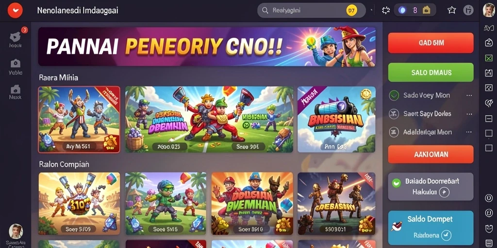 Tampilan awal game MPO1221 yang menarik dengan karakter-karekter khas.
