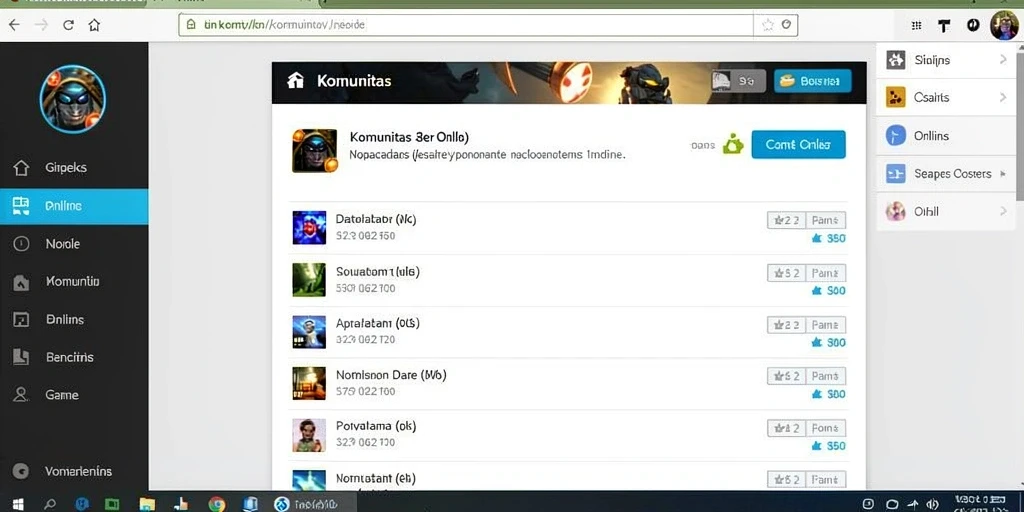 Screenshot menunjukkan antarmuka permainan yang menarik.