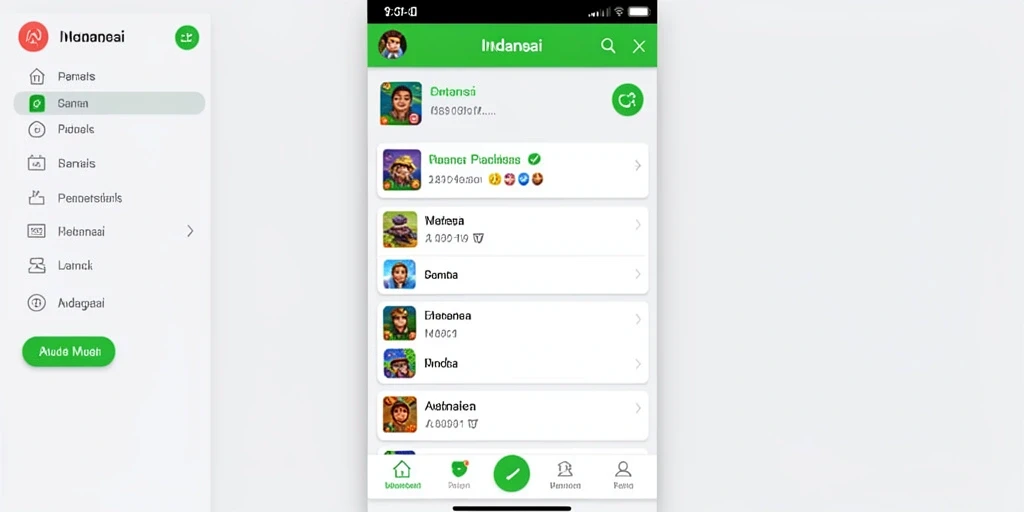 Antarmuka utama yang menarik dan user-friendly.