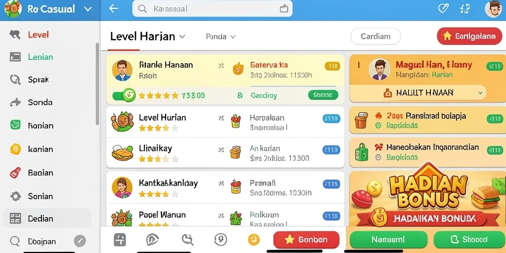 Tangkapan layar menampilkan level petualangan yang menantang.