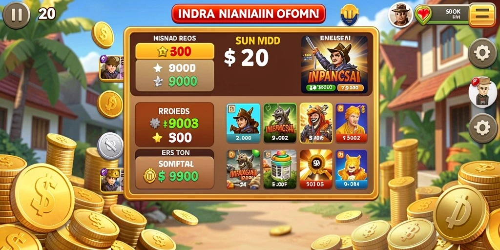 Gambar karakter utama dalam aksi.